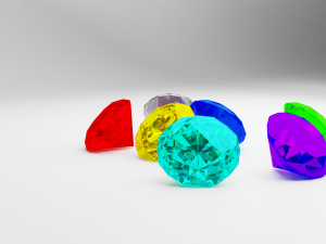 Chaos Emeralds 3D Model