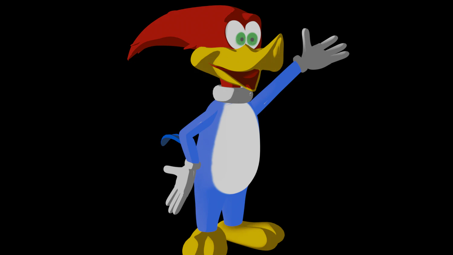 Woody Woodpecker 3D Model .c4d .max .obj .3ds .fbx .stl .blend