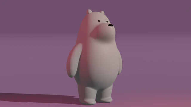 Urso de Gelo Polar Modelo 3D .c4d .max .obj .3ds .fbx .stl .blend