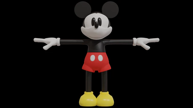 Topolino Modello 3D .c4d .max .obj .3ds .fbx .stl .blend 