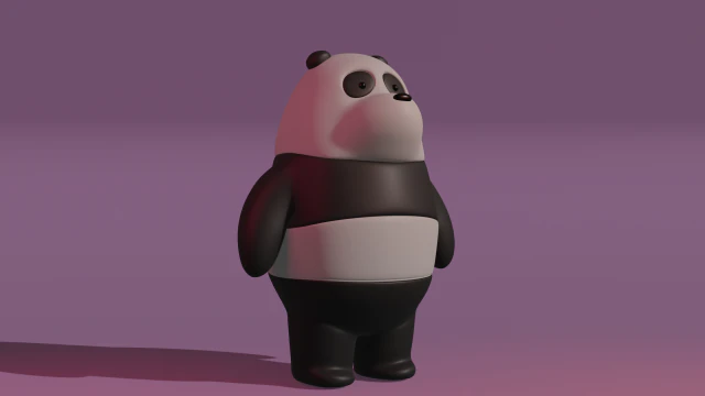 Panda Modello 3D .c4d .max .obj .3ds .fbx .stl .blend 