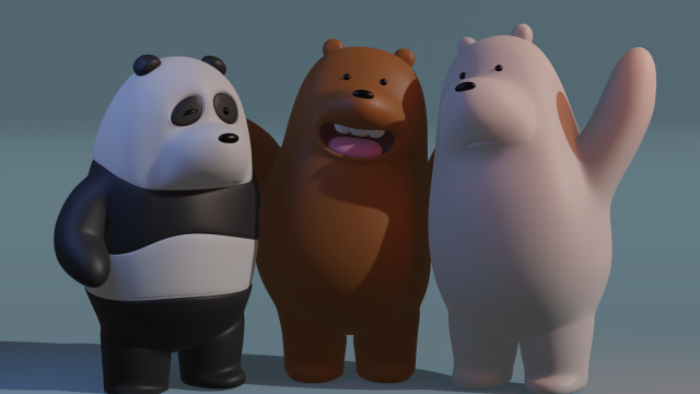 We are Bare Bears 3D-Modell .c4d .max .obj .3ds .fbx .stl .blend 