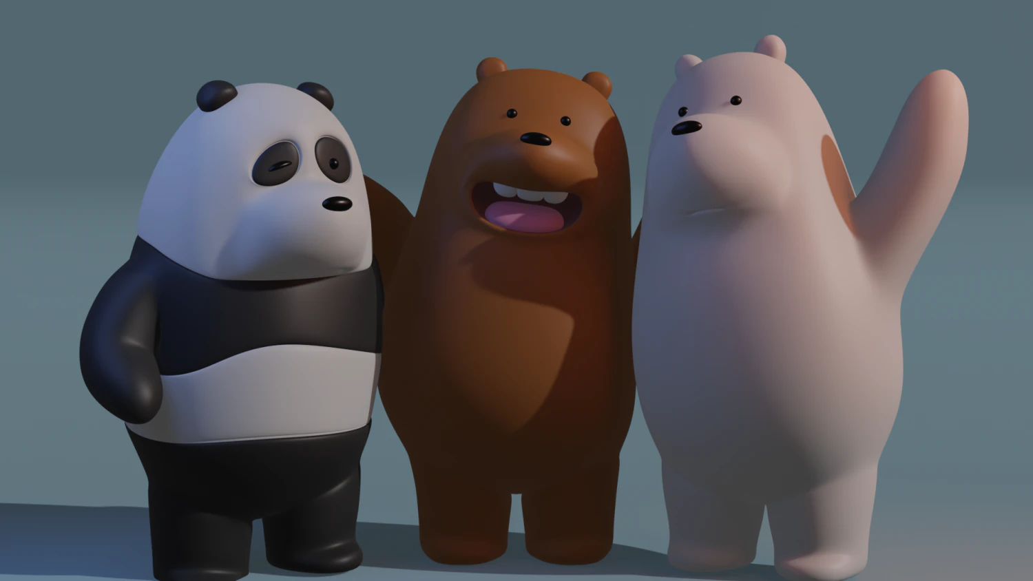 We are Bare Bears 3D Model .c4d .max .obj .3ds .fbx .stl .blend 