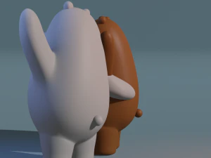 We are Bare Bears 3D Model
