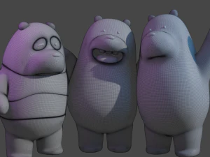 We are Bare Bears 3D Model