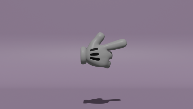 Cartoon Hand 3D Model .c4d .max .obj .3ds .fbx .stl .blend 