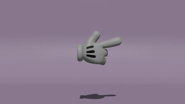 Cartoon Hand 3D Model .c4d .max .obj .3ds .fbx .stl .blend 