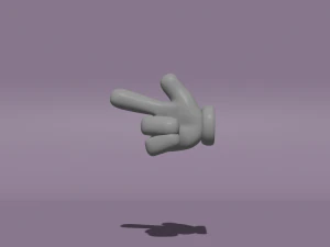 Cartoon Hand 3D Model