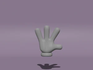 Cartoon Hand 3D Model