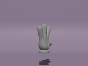 Cartoon Hand 3D Model