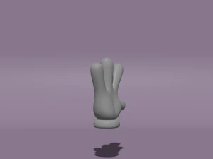 Cartoon Hand 3D Model