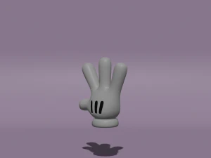 Cartoon Hand 3D Model