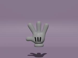 Cartoon Hand 3D Model