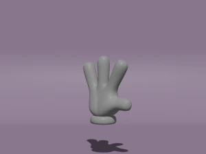 Cartoon Hand 3D Model