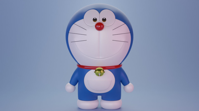 Doraemon 3D Model .c4d .max .obj .3ds .fbx .stl .blend