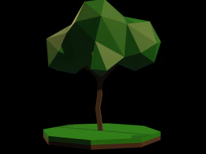 &Aacute;rvore Lowpoly Modelo 3D