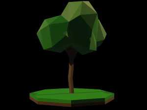 &Aacute;rvore Lowpoly Modelo 3D