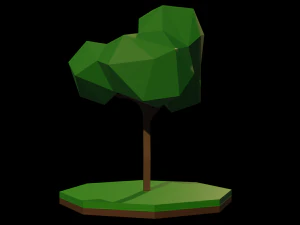 &Aacute;rvore Lowpoly Modelo 3D