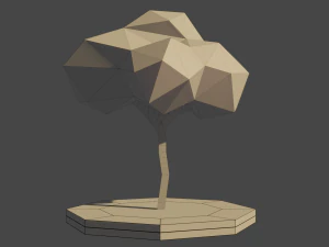 &Aacute;rvore Lowpoly Modelo 3D