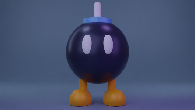 Bob-omb Model 3D .c4d .max .obj .3ds .fbx .stl .blend 