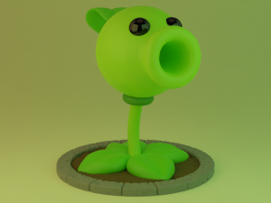 Peashooter 3D Modell