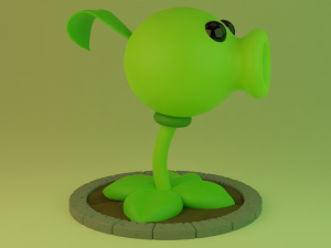 Peashooter 3D Modell