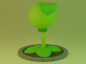 Peashooter 3D Modell