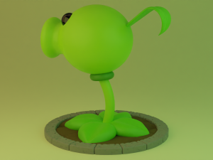 Peashooter 3D Modell