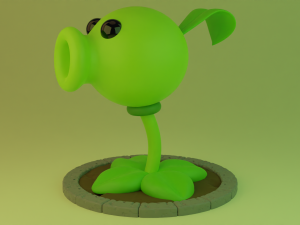 Peashooter 3D Modell