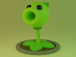 Peashooter 3D Modell