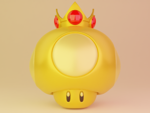 Gold Musrhoom Mario 3D Model