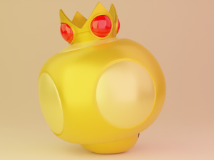 Gold Musrhoom Mario 3D Model