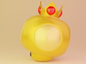 Gold Musrhoom Mario 3D Model