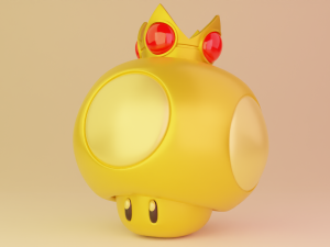 Gold Musrhoom Mario 3D Model