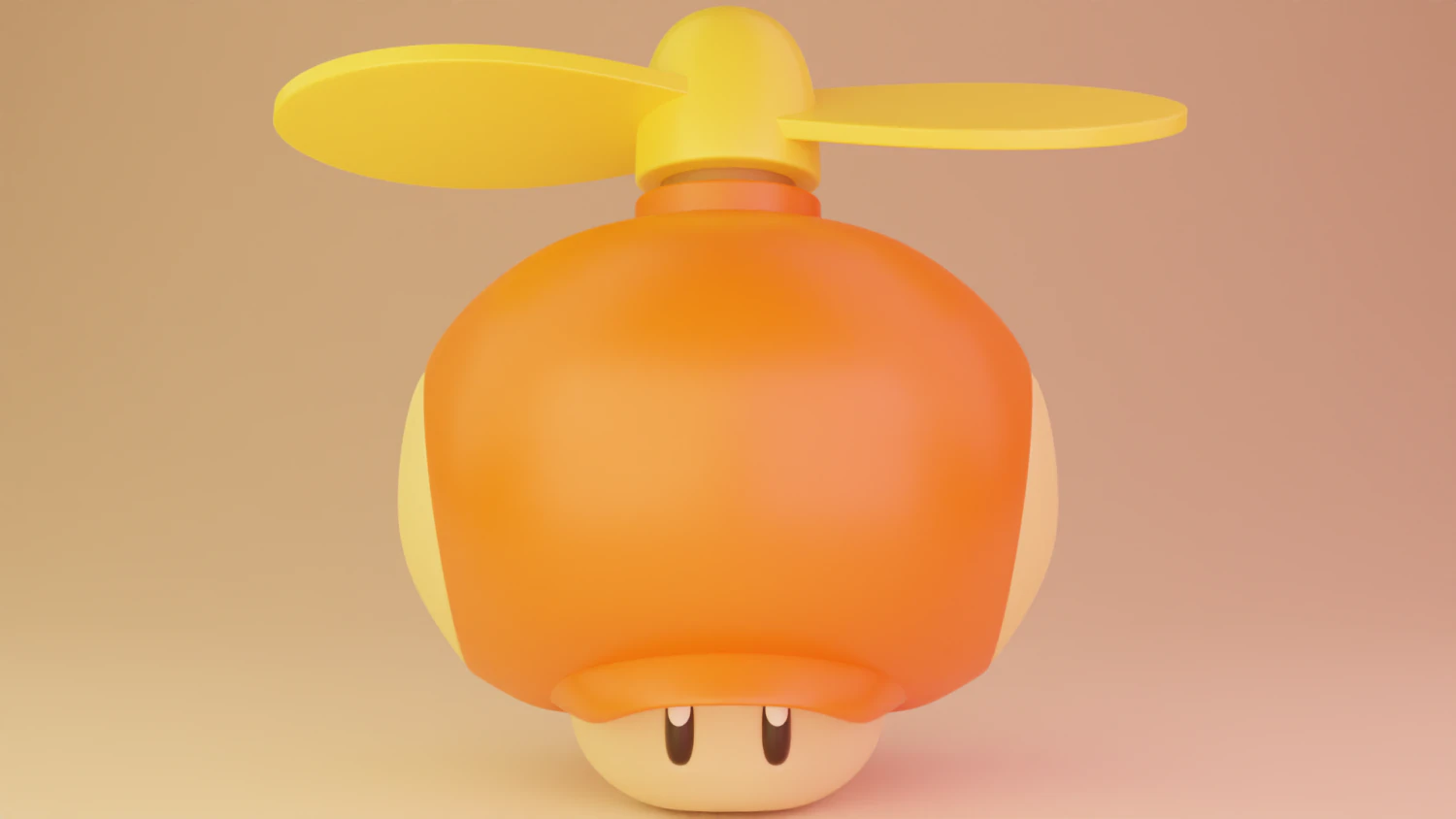 Propelle Mushroom Mario 3D Model .c4d .max .obj .3ds .fbx .stl .blend 