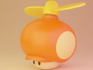 Propelle Mushroom Mario 3D Model