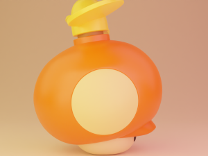 Propelle Mushroom Mario 3Dモデル