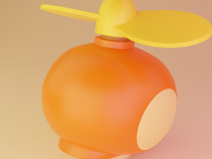 Propelle Mushroom Mario 3Dモデル