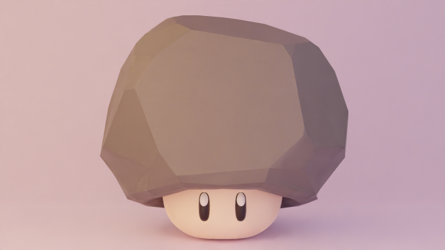 Rock Mushroom 3D Model .c4d .max .obj .3ds .fbx .stl .blend 