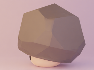 Rock Mushroom 3D Model