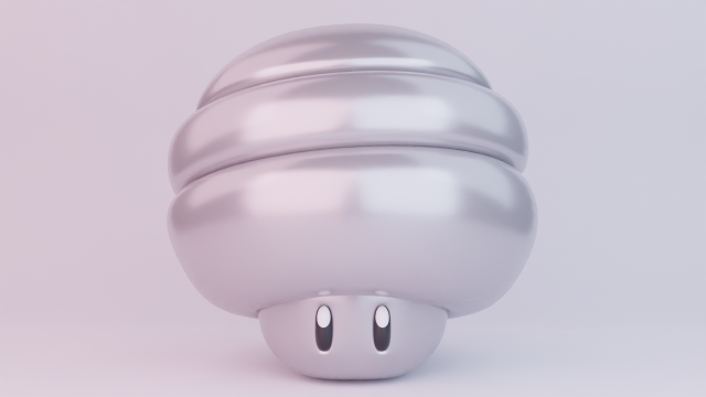 Spring Mushroom Mario 3D Model .c4d .max .obj .3ds .fbx .stl .blend 