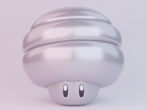 Spring Mushroom Mario 3D Model