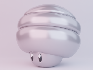 Spring Mushroom Mario 3D Model