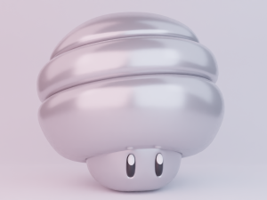 Spring Mushroom Mario 3D Model