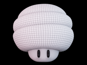Spring Mushroom Mario 3D Model