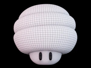 Spring Mushroom Mario 3D Model