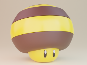 Bee Mushroom Model 3D