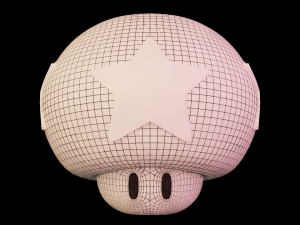Life Mushroom Mario 3D Model