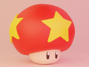 Life Mushroom Mario 3D Model