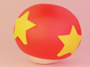 Life Mushroom Mario 3D Model